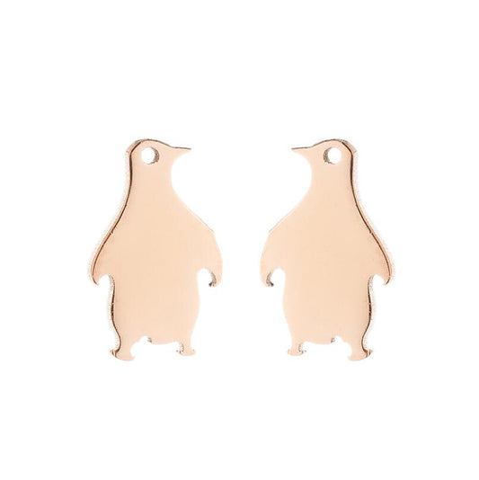 Penguin Stud Earrings Women Kids Jewelry Stainless Steel Animal Earing Studs Ear Fashion Gift Accessories