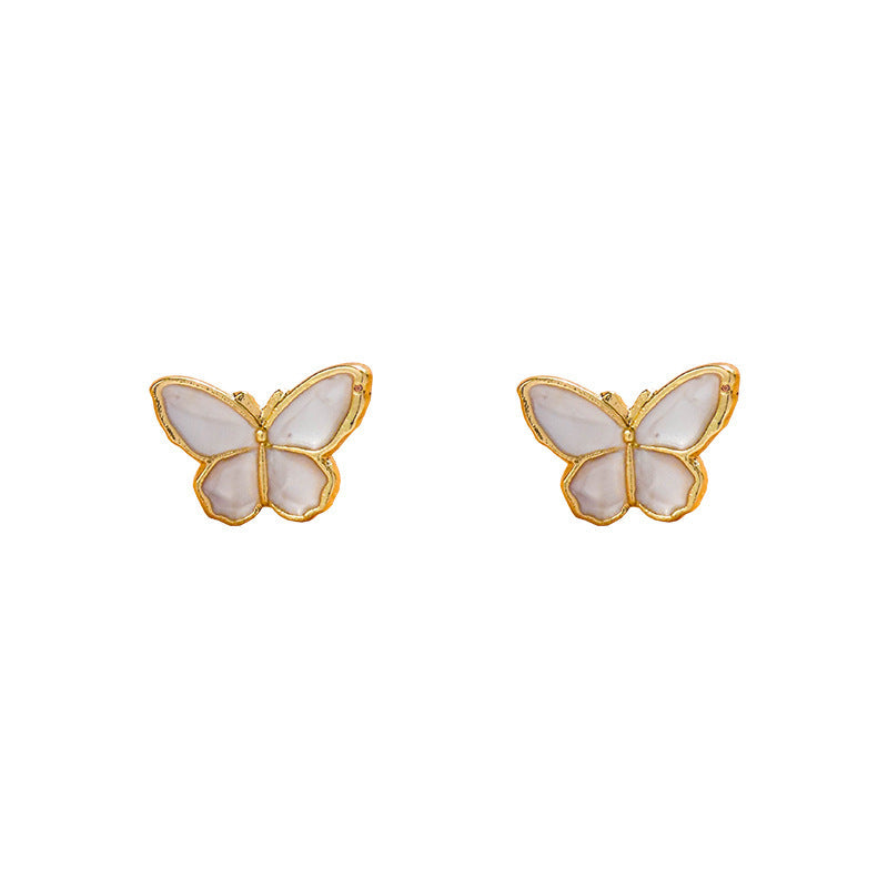 Painted Butterfly Stud Earrings Fashion Jewelry for Girls Women Gift Accessories