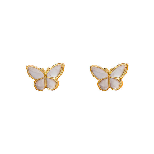 Painted Butterfly Stud Earrings Fashion Jewelry for Girls Women Gift Accessories