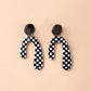 Plaid Jewelry Drop Earring Modern Fashion Women Earrings Piercing Studs