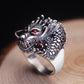 Vintage Thai Silver Dragon Head  Domineering Men's Ring