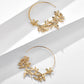 Flowers Bird Composition Hoop Earrings Exquisite Fashion Drop Earrings For Women
