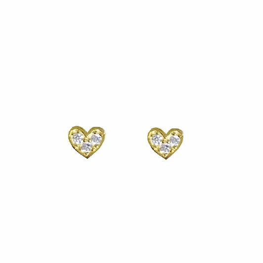 Mini Heart Studs Earrings for Girls Women Stud Jewelry Gift Accessories