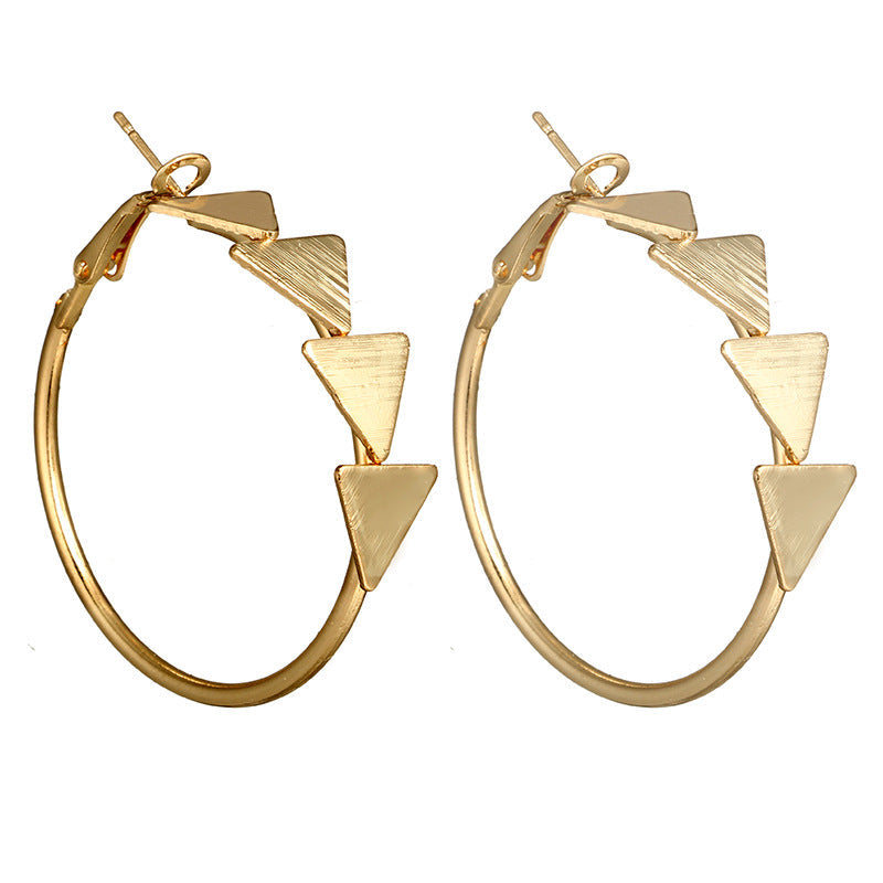 Four Triangle Hoop Earrings Cute Summer Earring Jewelry Gift for Her