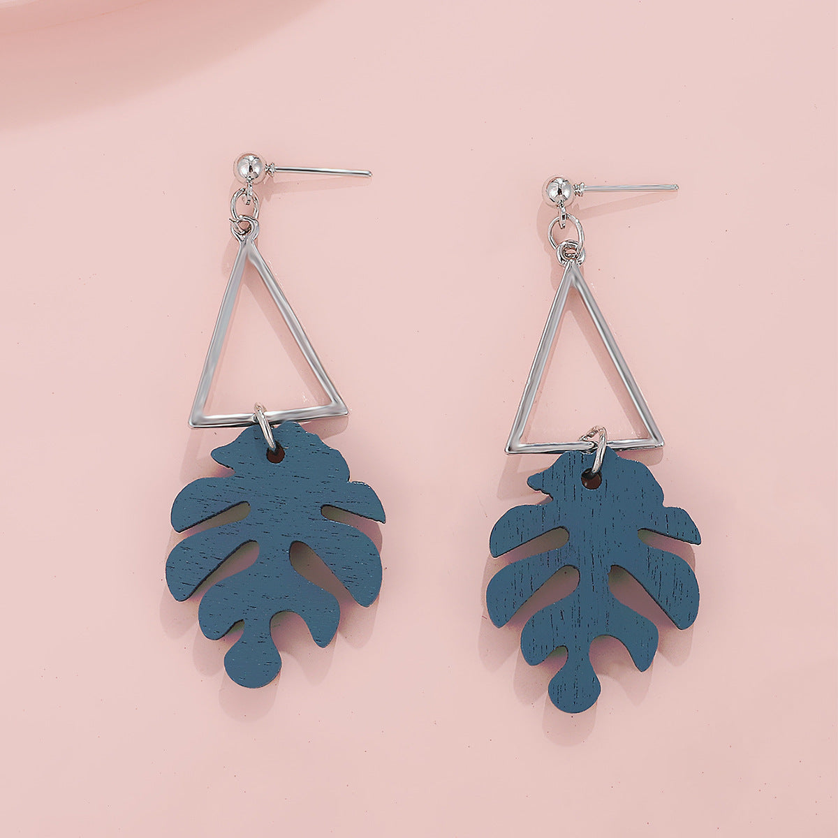 Tropical Leaf Triangle Drop Earrings Cute Dangle Earrings Women Jewelry Gift for Her