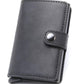 RFID Anti-theft Aluminum Alloy Card Box Retro Style Horse Leather Wallet Card Holder