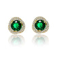 Green Decor Stud Earrings for Women Girls Ear Studs Jewelry Gift Fashion