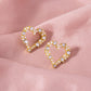 Designed Heart Stud Earrings Women Charm Stud Jewelry Birthday Holiday Gifts