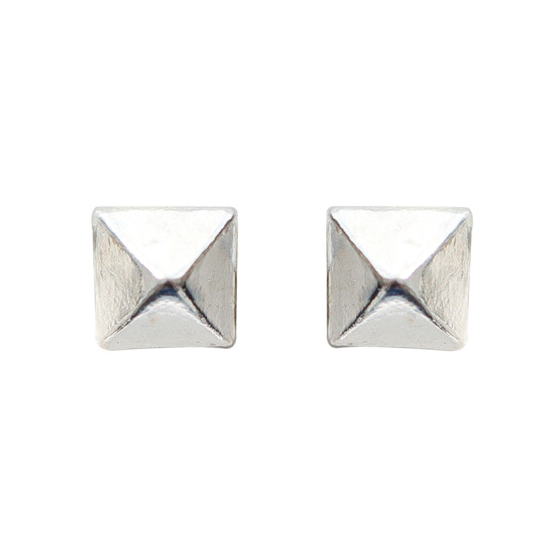 Mini Pyramid Stud Earrings for Women Girls Fashion Earrings Piercing Jewelry