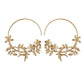 Flowers Bird Composition Hoop Earrings Exquisite Fashion Drop Earrings For Women