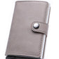 RFID Anti-theft Aluminum Alloy Card Box Retro Style Horse Leather Wallet Card Holder
