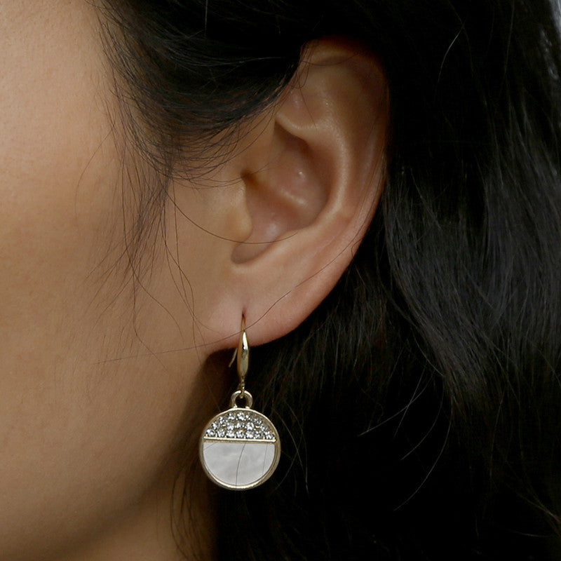 Creative Round Ear Drop Earrings Dangle Women Fashion Jewelry Gift for Her