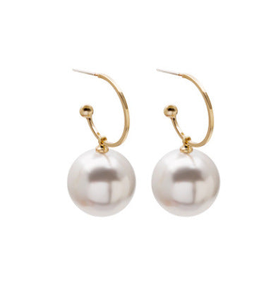 White Pearl Style Drop Dangle Earrings Women Jewelry Gift for Her Accessories