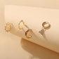 4pc Set Ear Cuff Anchor Stud Earrings for Women Girls Fashion Earrings Piercing