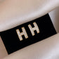 Rhinestone Letter H Stud Earrings Female Girl Fashion Earrings Birthday Holiday