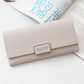 Women's wallet Korean version of the three fold long buckle clasp bag multi-card position pu leather wallet factory direct one generation