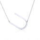 Fabulous Rose Gold Plated Stainless Steel Initial Letter Pendant Necklace
