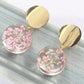 Flower Resin Ear Studs Dangle Fashion Earrings for Women Stylish Party Jewelry Gift