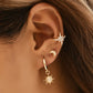 3pcs Set Sun Moon Jewelry Stud Earrings Modern Fashion Women Earrings Piercing