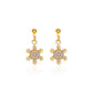 Crystal Snowflake Design Jewelry Fashion Dangle Earrings for Girls Party Birthday Gift