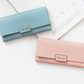 Women's wallet Korean version of the three fold long buckle clasp bag multi-card position pu leather wallet factory direct one generation