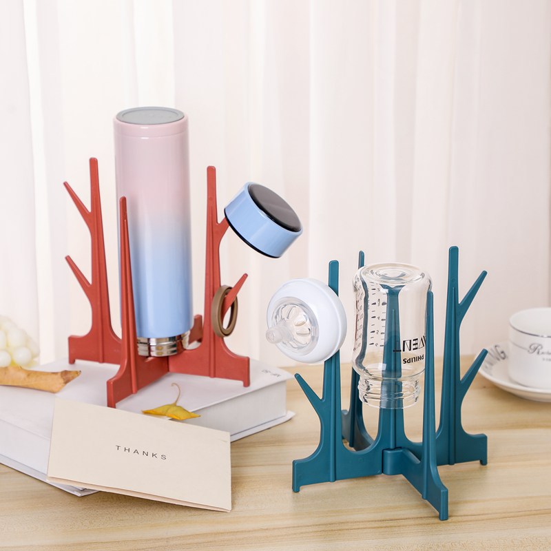 Bottle Drying Rack Baby Feeding Bottles Drain Rack Pacifier Cleaning Dryer Drainer Storage Creative Tree Branch Holder