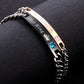 His Queen Her King Black Rose Gold Color Women's Male Chain Crystal Couple Bracelet