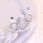 Rabbit Ears Stud Earrings Women Fashionable Luxurious Earrings Jewelry
