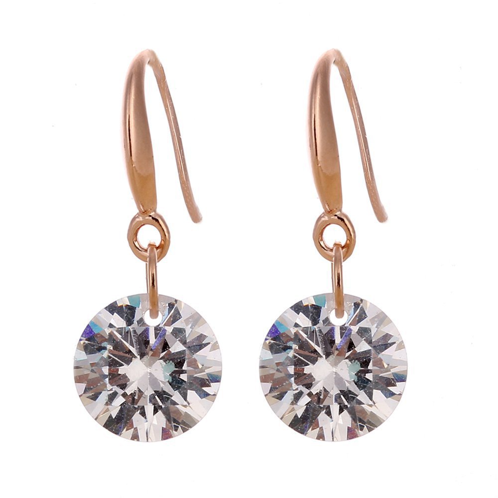 Women's Fashion Round Alloy Zircon Earrings