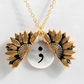 Sunflower Double-layer Lettering Necklace