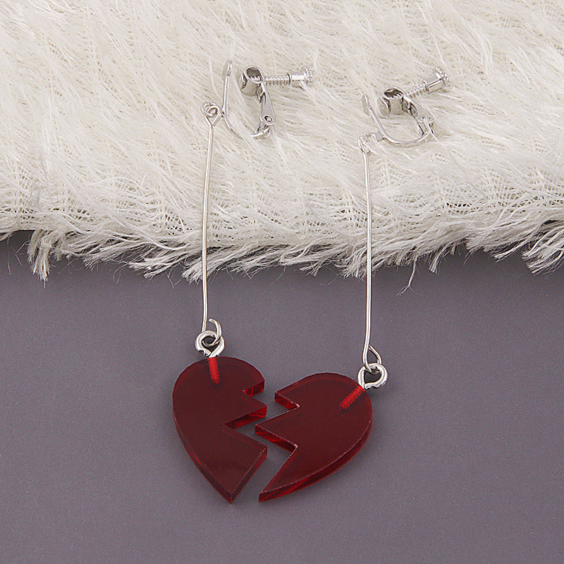 Creative Fashion Love Shape Earring Ear Clip