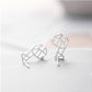 Mini Alpaca Shape Stud Earrings Women Girls Gifts Jewelry Accessories