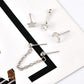 Moon Star Chain Ear Stud Earrings Dangle Women Fashion Jewelry Gift for Her