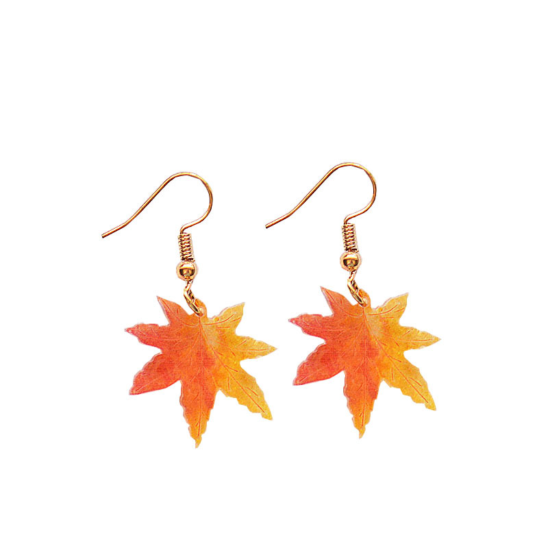 Maple Leaf Jewelry Fashion Dangle Earrings for Girls Party Birthday Gift