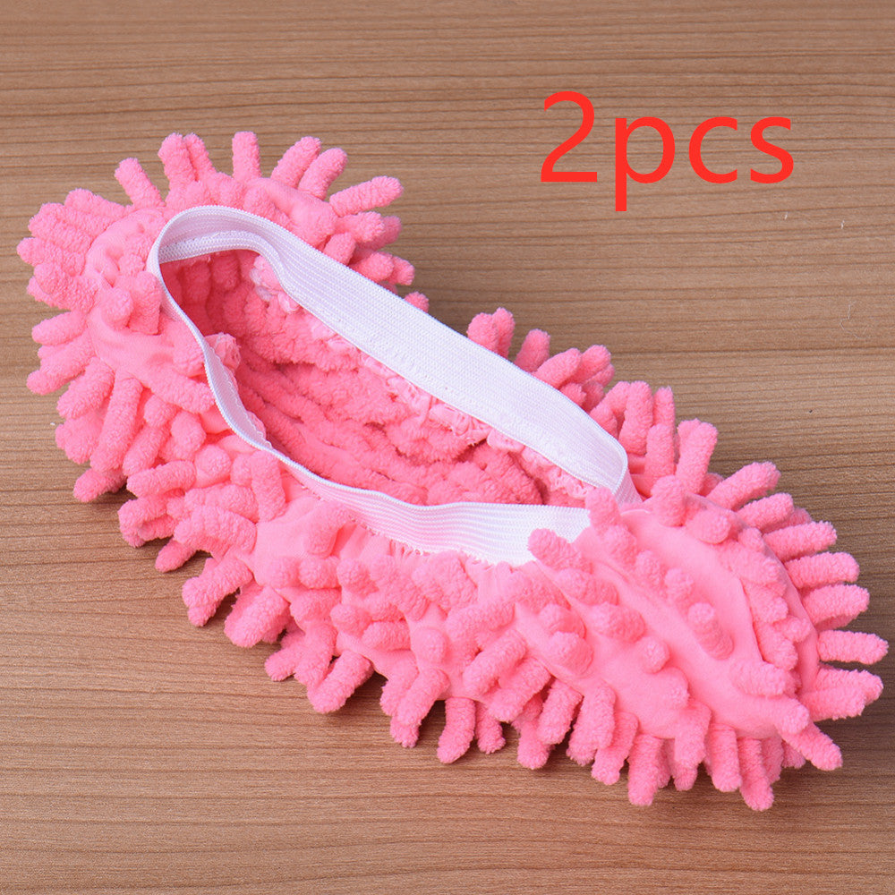 2pcs Set Multifunctional Chenille Micro Fiber Slipper Shoe Covers Clean Slippers Lazy Drag Shoe Mop Caps Household CleanTools