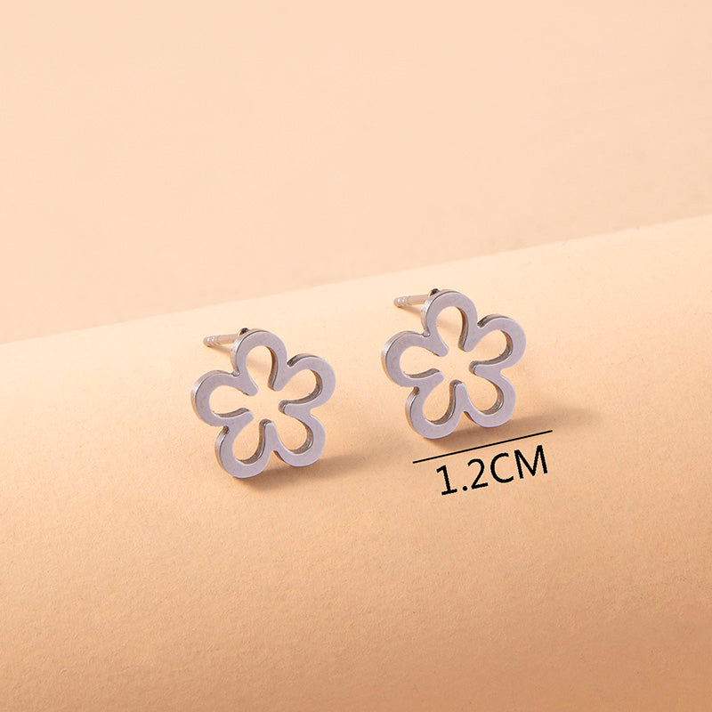 Mini Cartoon Flower Ear Stud Fashion Earrings for Women Party Jewelry Gift