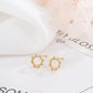 Metallic Bead Style Round Stud Earrings Women Fashionable Luxurious Earrings