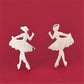 Ballet Girl Stud Earrings Women Charm Stud Jewelry Birthday Holiday Gifts