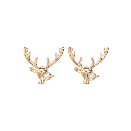 Deer Antlers Stud Earrings for Women Girls Fashion Earrings Piercing Jewelry