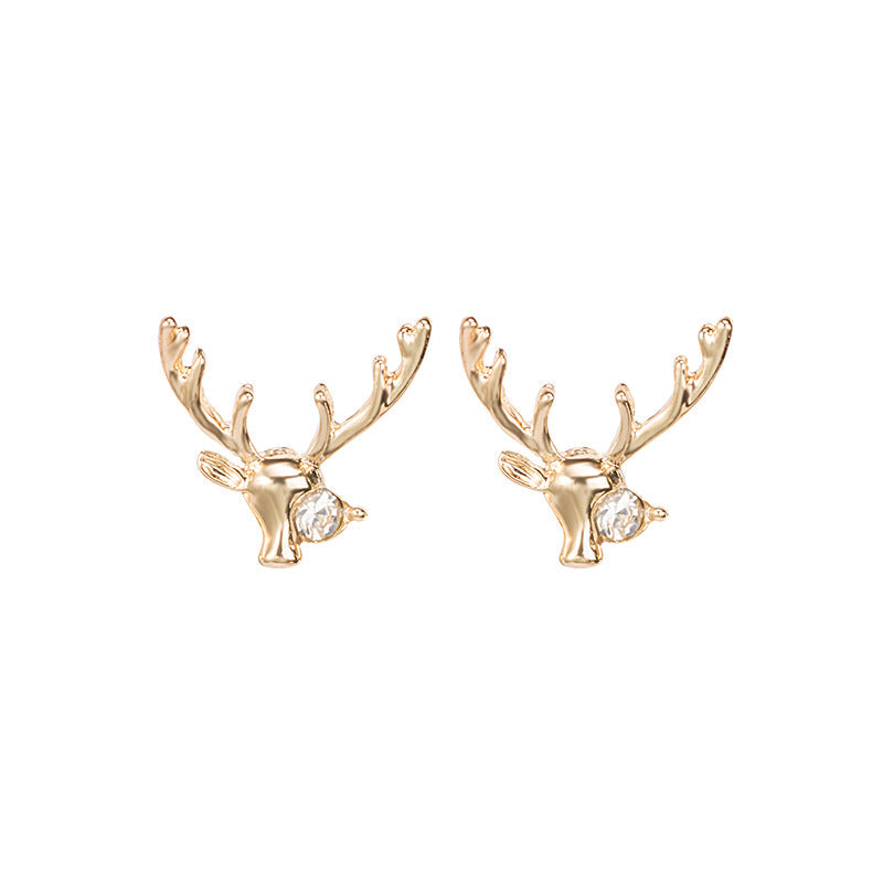Deer Antlers Stud Earrings for Women Girls Fashion Earrings Piercing Jewelry