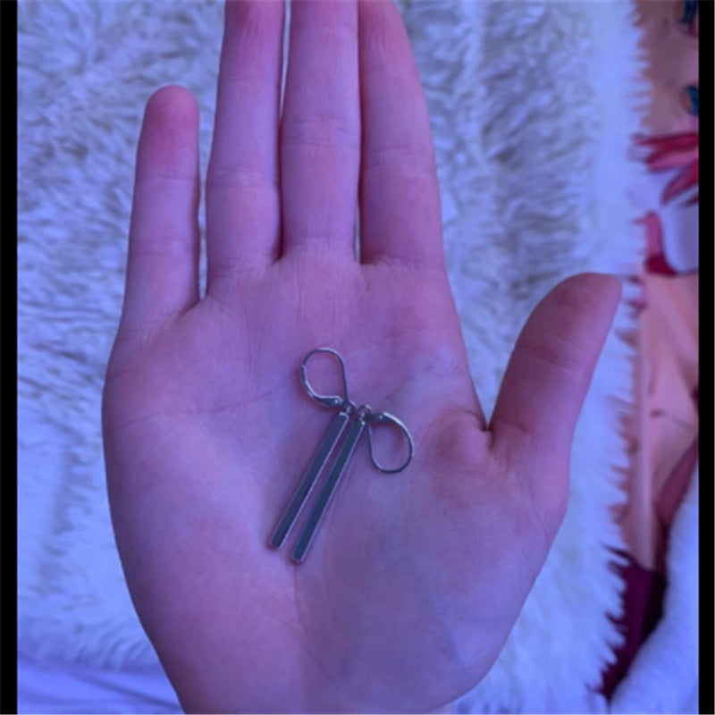 Metal Long Bar Drop Earrings Cute Dangle Earrings Women Jewelry Gift for Her
