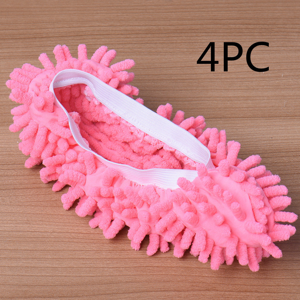 2pcs Set Multifunctional Chenille Micro Fiber Slipper Shoe Covers Clean Slippers Lazy Drag Shoe Mop Caps Household CleanTools