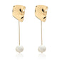 Metallic Piece Ear Drop Earrings Dangle Women Fashion Jewelry Gift for Her