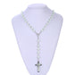 Acrylic Glow-in-the-dark Rosary Cross Necklace Christian