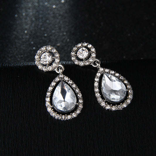 Water Drop Crystal Style Drop Dangle Earrings Women Jewelry Gift for Her Accessories