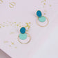 Mint Blue Geometric Jewelry Fashion Dangle Earrings for Girls Party Birthday Gift