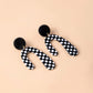 Plaid Jewelry Drop Earring Modern Fashion Women Earrings Piercing Studs