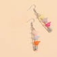 Cloth Pin Flower Detail Dangle Fashion Earrings for Women Stylish Party Jewelry Gift
