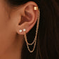 Two Chains Ear Cuff Drop Ear Dangle Fashion Earrings for Women Party Jewelry Gift