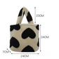 Black Heart Simple And Lovely Winter Fluffy Bag